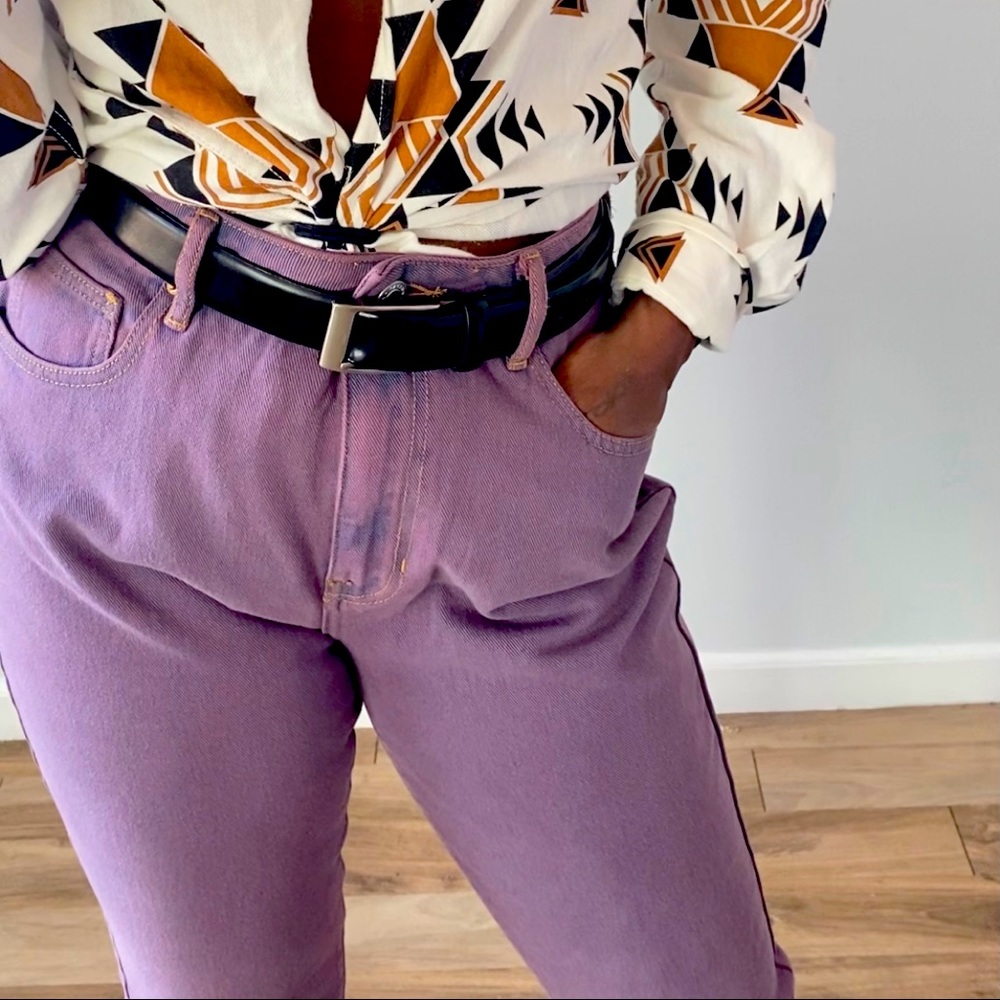 Purple PACSUN acid wash Mom Jeans